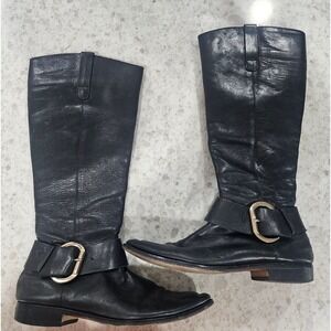 Women's Jorge Alex Black Tall boots US Sz 7 Mobwife Goth
